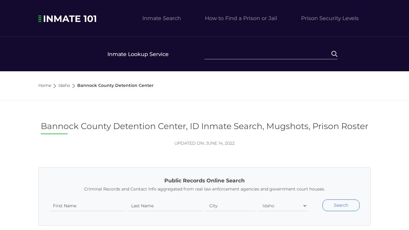 Bannock County Detention Center, ID Inmate Search ...